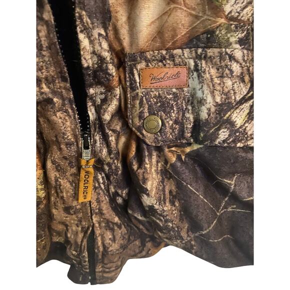 Woolrich Camo Hunting Jacket M Outdoor Guide Collection Full Zip Quilted Vintage - Picture 3 of 8
